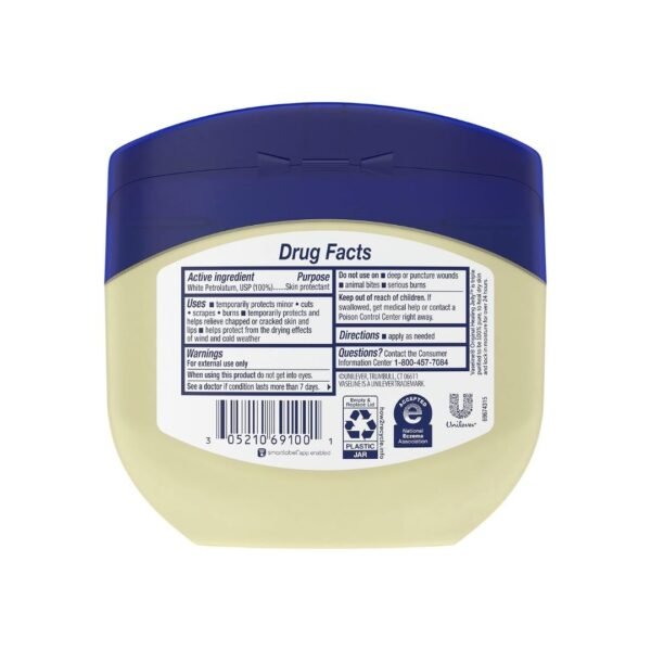 Vaseline Healing Jelly Original pour soulager la peau sèche et craquelée et l'eczéma 100 % gelée de pétrole pure, 368 g – Image 2