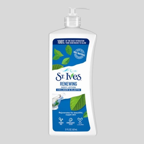 St. Ives Lotion régénérante pour les mains et le corps pour femme, hydratant quotidien au collagène et à l'élastine pour peau sèche, fabriquée avec des hydratants 100 % naturels, 621 mL