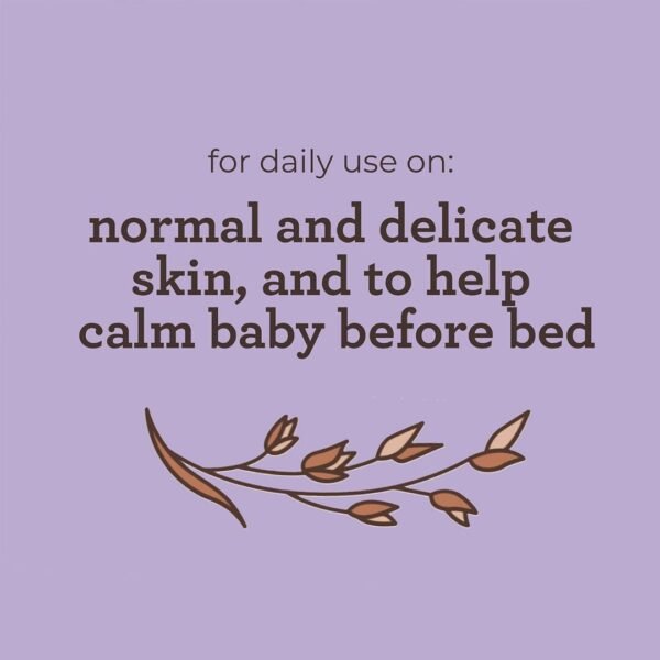 AVEENO BABY Calming Comfort Bath,  Bain apaisant et confortable avec parfums relaxants de lavande et de vanille, hypoallergénique et sans larmes, sans paraben ni phtalate, 532 mL – Image 4