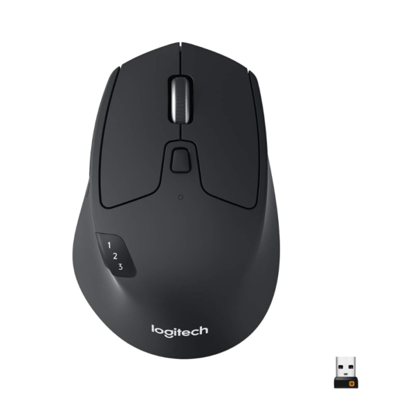 Logitech M720 Triathlon – Souris Sans Fil Multi-Dispositif, Bluetooth & USB, 6 Boutons Programmables – Noire