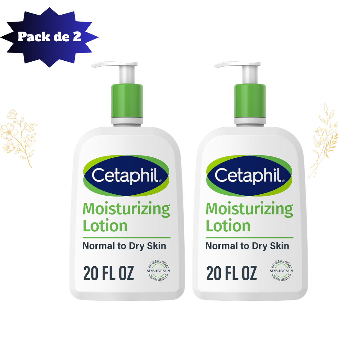 Cetaphil Lotion hydratante, visage et corps, 591 mL, Pack de 2