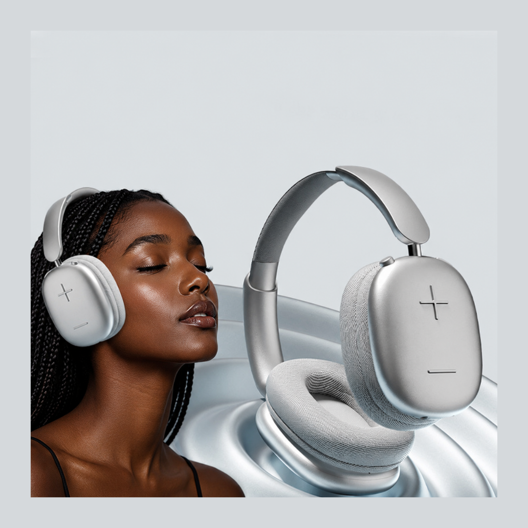 Casque Bluetooth Sans Fil Air Max Pro AB850 , Réduction de Bruit , Casque Audio Stéréo avec Microphone , Or – Image 2