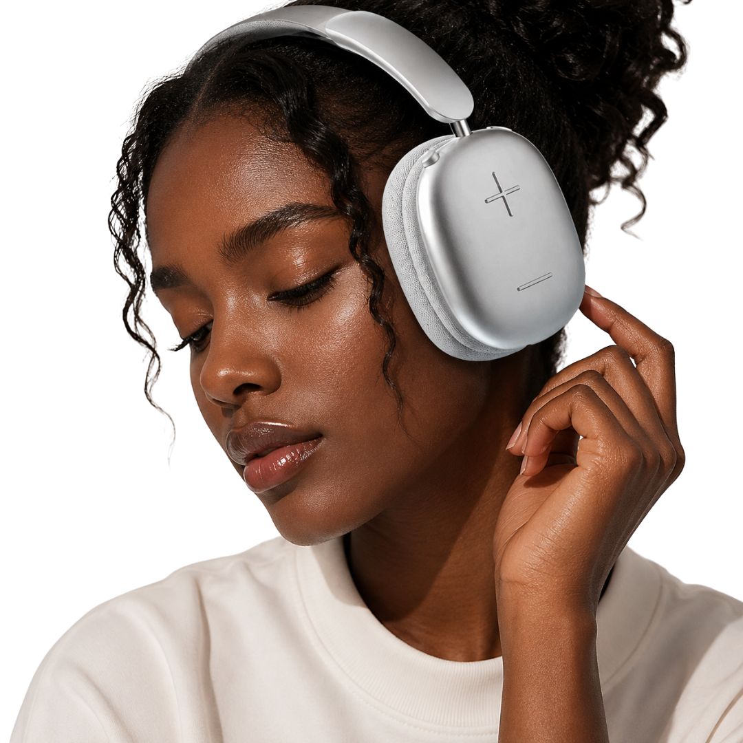 Casque Bluetooth Sans Fil Air Max Pro AB850 , Réduction de Bruit , Casque Audio Stéréo avec Microphone , Or – Image 3