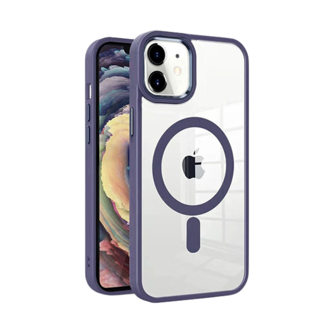Coque Magnétique Transparente MagSafe pour iPhone 12/12 Pro , MT Series, Violet