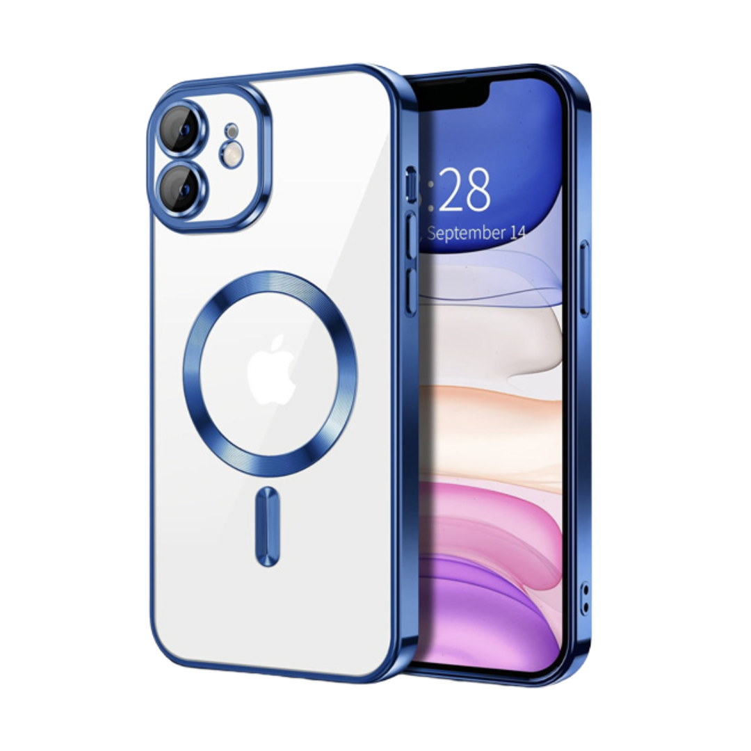 Coque Magnétique Transparente MagSafe pour iPhone 11 , MT Series , Bleu