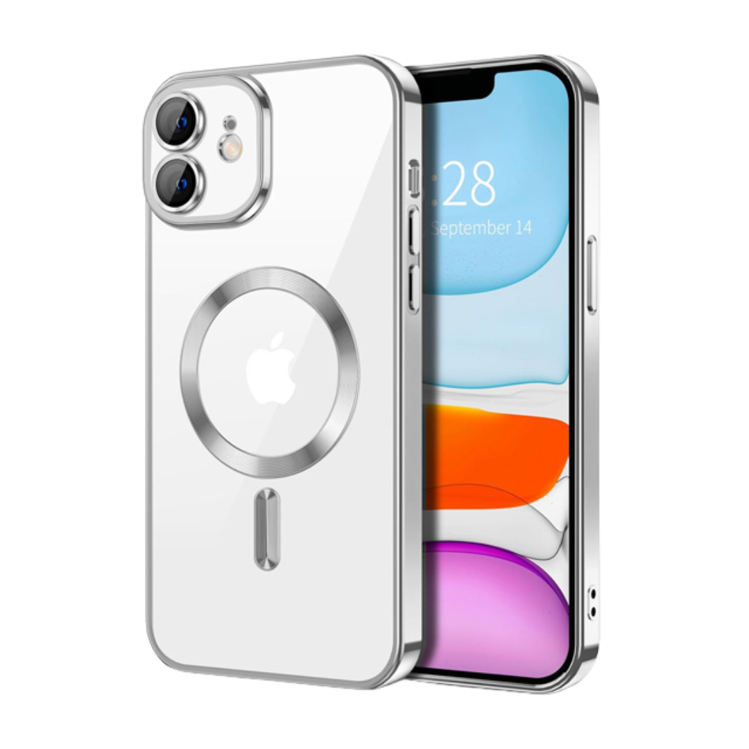 Coque Magnétique Transparente MagSafe pour iPhone 11 , MT Series , Argent