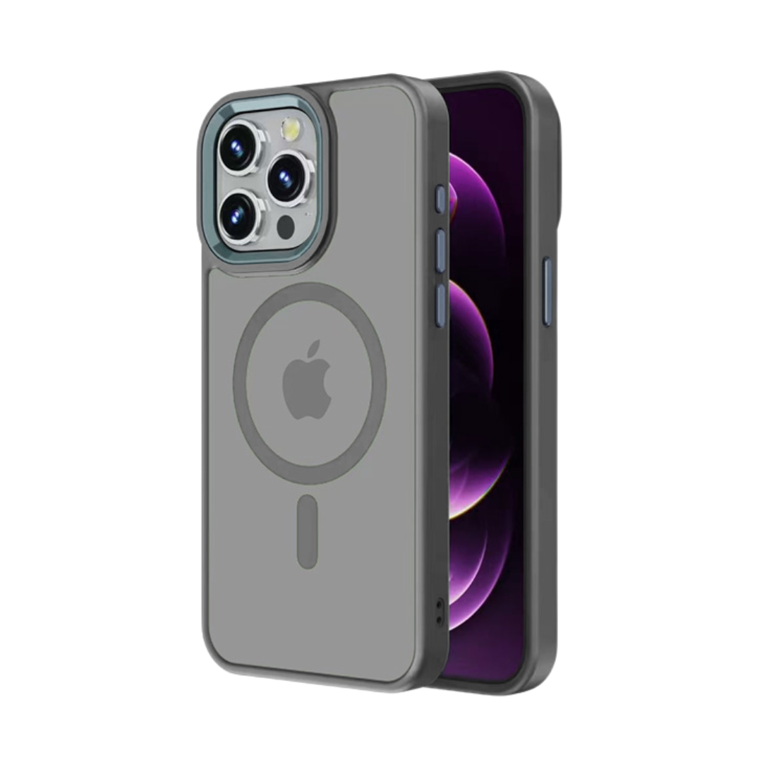 Coque Magnétique Brillante MagSafe pour iPhone 15 Pro Max , Grise