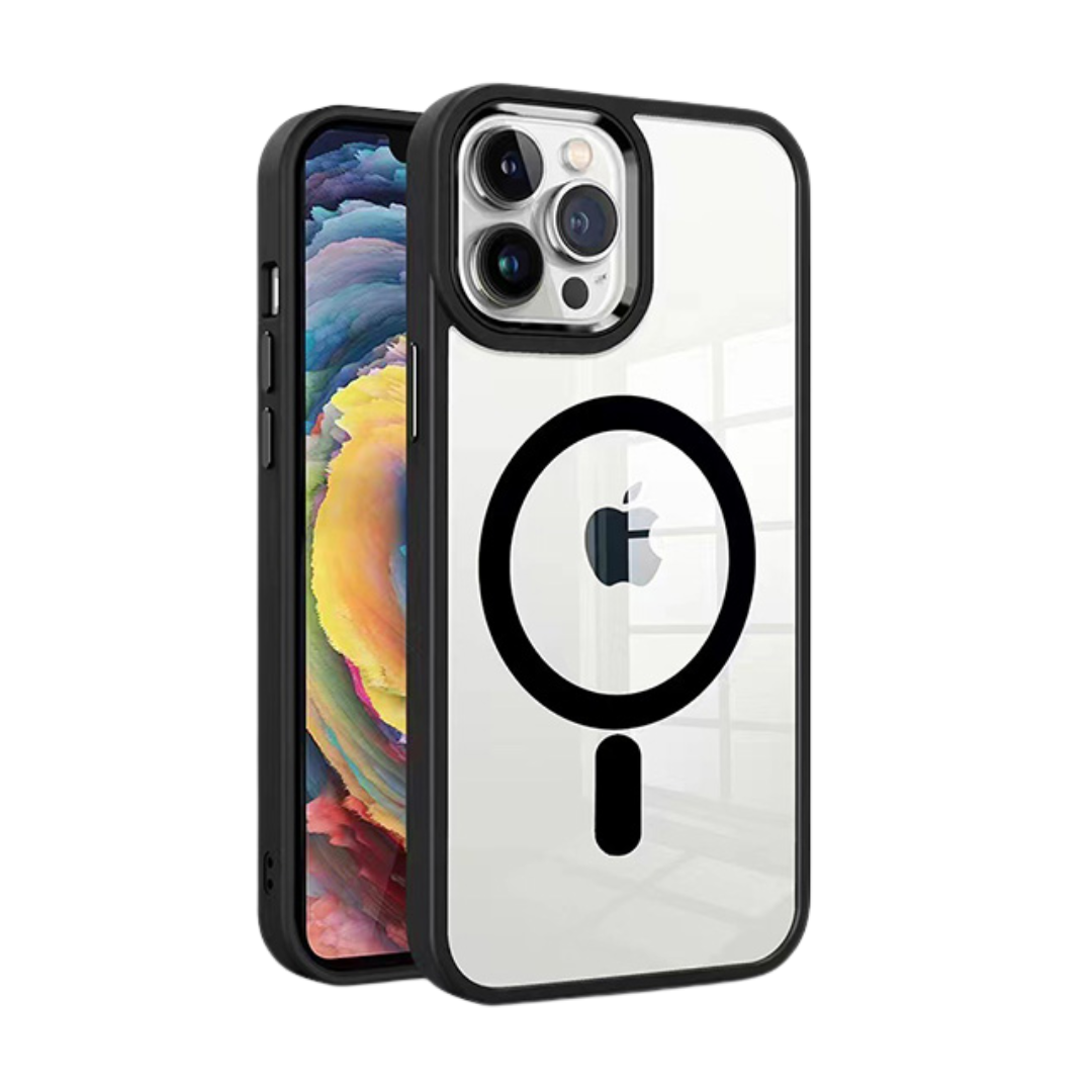 Coque Magnétique Transparente MagSafe pour iPhone 13 Pro Max , MT Series, Noir