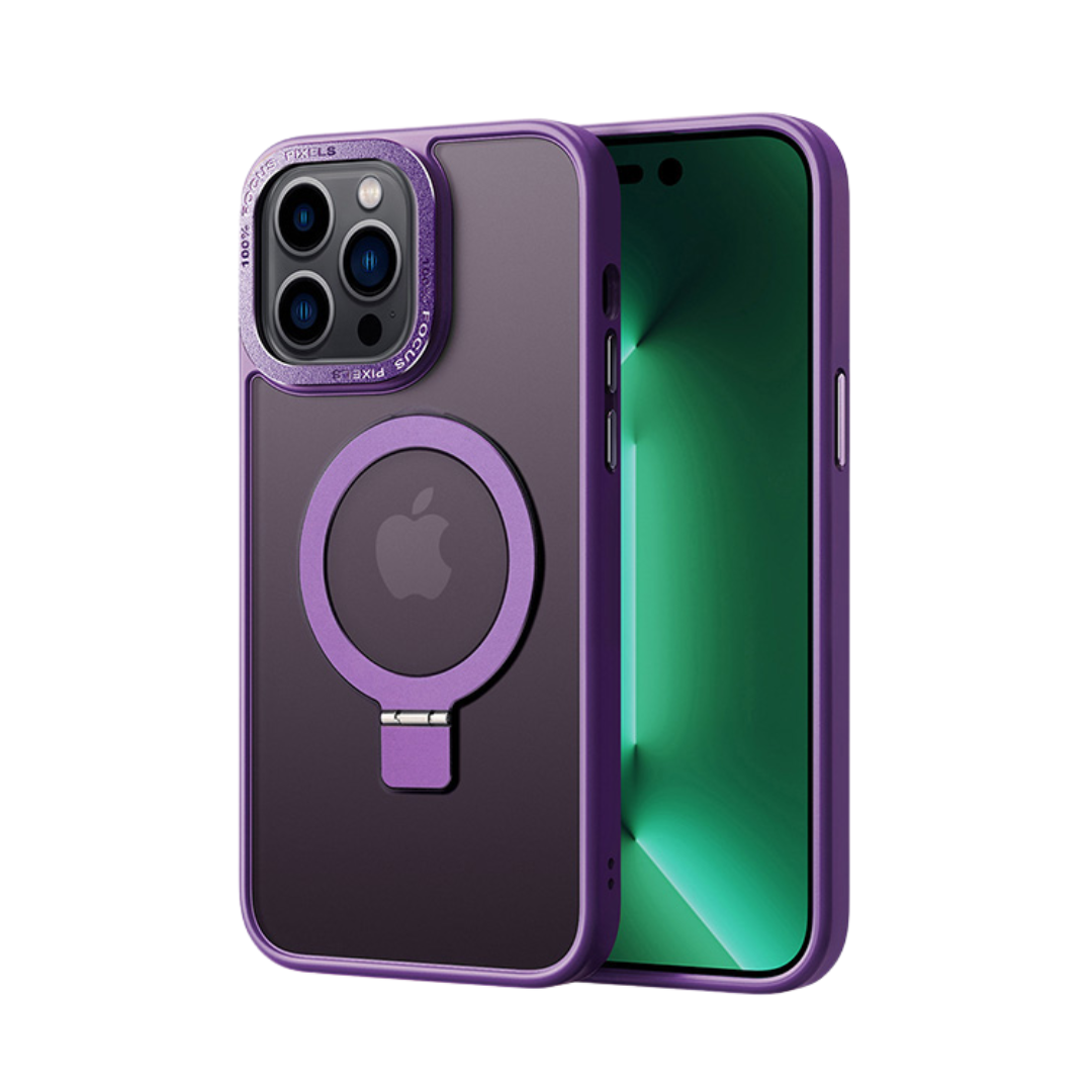 Coque Magnétique Mate avec Anneau-support pour iPhone 13 Pro Max , MT Serie , Violet