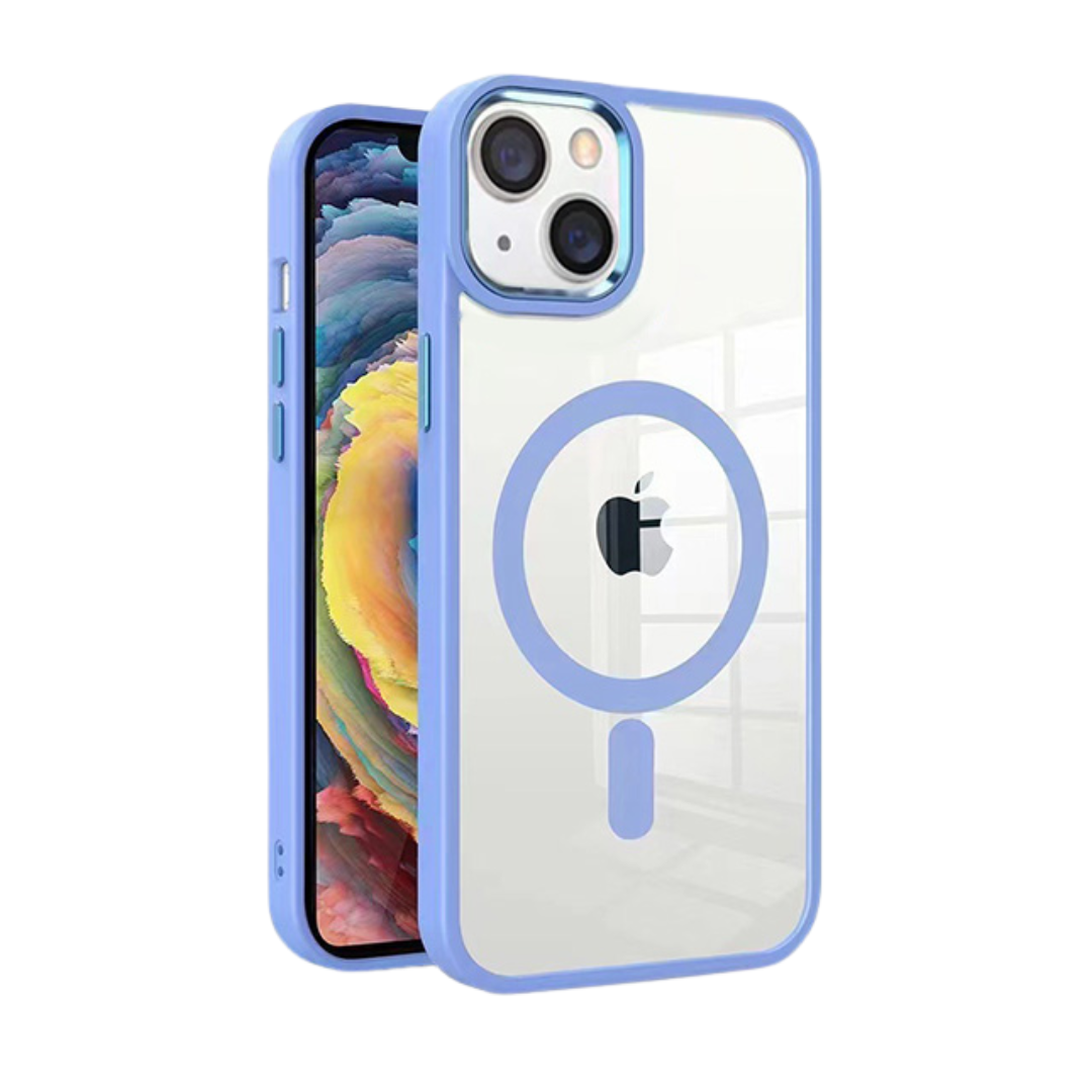 Coque Magnétique Transparente MagSafe pour iPhone 13 / 14 , MT Series, Violet Clair